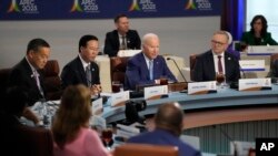 ประธานาธิบดีสหรัฐฯ โจ ไบเดนที่การประชุม APEC ที่ซานฟรานซิสโก เมื่อปี 2023