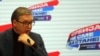 Predsednik Srbije Aleksandar Vučić na konferenciji za medije posle sastanka predsedništva Srpske napredne stranke (SNS) (Foto: FoNet/Aleksandar Barda)