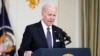 President Joe Biden speaks about Russian President Vladimir Putin and Russia's invasion of Ukraine, in the State Dining Room of the White House in Washington, March 28, 2022.