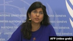 اقوام متحدہ کے حقوق کے دفتر کی ترجمان روینا شمدسانی فائل فوٹو