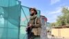 FILE - A Taliban fighter stands guard near the site where al-Qaida leader Ayman al-Zawahiri was killed in a U.S. strike over the weekend, in Kabul, Afghanistan, Aug. 2, 2022. The Taliban have ordered journalists not to go near the area.
