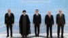 Rossiya Prezidenti Vladimir Putin (o'ngdan ikkinchi) Turkmanistonda Kaspiy davlatlari sammitida qatnashmoqda, 2022-yil, 29-iyun.