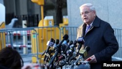 Former U.S. Senator Robert Menendez (D-NJ) leaves Federal Court in New York City