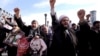 Iranian protesters chant slogans during a demonstration condemning the execution of Shi'ite cleric Sheikh Nimr al-Nimr in Saudi Arabia, at Imam Hussein Square, in Tehran, Jan. 4, 2016. 