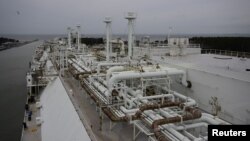 Glavna platforma na terminalu za tečni prirodni gas u Lubminu u Njemačkoj, 14. januara 2023.