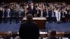 Former FBI Director James Comey is sworn in during a Senate Intelligence Committee hearing on Capitol Hill, June 8, 2017, in Washington