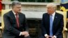 President Donald Trump speaks during a meeting with Ukrainian President Petro Poroshenko in the Oval Office of the White House, June 20, 2017, in Washington. 