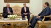 Egyptian President Abdel-Fattah el-Sissi, right, meets with U.S. Secretary of State John Kerry, center, and Egyptian Foreign Minister Sameh Shoukry, at the Presidential palace in Cairo, Egypt, April 20, 2016.