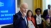 President Joe Biden speaks about the White House Initiative on Women's Health Research, from the East Room of the White House in Washington, Dec. 11, 2024. 