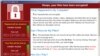 受到”想哭“（WannaCry）勒索软件攻击的电脑的屏幕显示