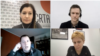 Predstavljanje istraživanja CRTA: Jovana Đurbabić, moderatorka (gore levo), Vujo Ilić (gore desno), Dušan Spasojević, vanredni profesor na FPN (dole levo) i Vukosava Crnjanski, direktorka Crte (dole desno), u Beogradu, 18. marta 2021. (Foto: YouTube kanal Crte/screengrab)