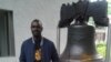 Stan Nyamanhindi at Liberty Bell, an iconic symbol of American Independence, in Philadelphia, Pennsylvania