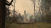 Only a chimney is left standing after the Franklin Fire destroyed the house around it on Dec. 10, 2024, near Malibu, California.