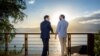 Handout picture released by El Salvador's Presidency press office showing US Secretary of State Marco Rubio, left, meeting with El Salvador's President Nayib Bukele at his residence in Lake Coatepeque, El Congo municipality, El Salvador, on Feb. 3, 2025.