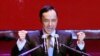 Taiwan's ruling Nationalist Party chairman and presidential candidate in the 2016 elections, Eric Chu, gestures during an extraordinary party congress in Taipei, Taiwan, Saturday, Oct. 17, 2015. 