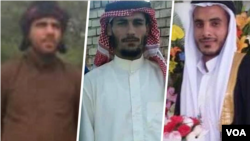 Fotografije trojice disidenata, iranskih Arapa, koji su 28. februara 2021. pogubljeni u zatvoru u Ahvazu, jugozapadni Iran. S leva: Naser Kafajian, Džasem Hajdari and Ali Kasraji. (Foto: Persijski servis Glasa Amerike)
