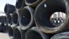 FILE - Rolls of steel are seen at a steel market in Fuyang, in Chinas eastern Anhui province on Feb. 10, 2025.