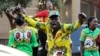 FILE: Abalandeli bebandla leZanu PF bathakazelela ukunqoba kuka Mongameli Emmerson Mnangagwa kukhetho ngomnyaka ka2018.