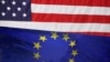 Ilustracija: Zastave Sjedinjenih Država i Evropske unije (Foto: Reuters/VOA graphic)