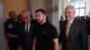 U.S. Senate Majority Leader Chuck Schumer and Republican Leader Mitch McConnell meet with Ukrainian President Volodymyr Zelenskiy on the sidelines of NATO's 75th anniversary summit, on Capitol Hill in Washington, July 10, 2024. 