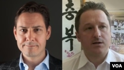  加拿大公民康明凯（左）和迈克尔·斯帕弗被中国以涉嫌危害中国国家安全的指称分别被捕。
