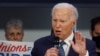 Presiden AS Joe Biden menyampaikan pidato dalam kunjungannya ke pertemuan para pemimpin serikat pekerja di markas AFL-CIO di Washington, pada 10 Juli 2024. (Foto: Reuters/Evelyn Hockstein)
