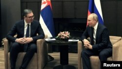 Predsednici Srbije i Rusije, Aleksandar Vučić i Vladimir Putin, arhivska fotografija