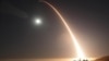 FILE - In this image provided by the U.S. Air Force, an unarmed Minuteman 3 intercontinental ballistic missile is launched during a May 3, 2017, test at Vandenberg Air Force Base, California. 