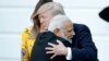 Indian Prime Minister Narendra Modi hugs President Donald Trump as Modi departs the White House, June 26, 2017.