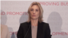 Jelena Pavlović, predsednica UO Amchama na predstavljanju istraživanja o uslovima poslovanja u Srbiji