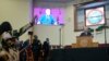 Presiden AS Joe Biden berpidato selama kebaktian di gereja "Royal Missionary Baptist" di kota North Charleston, South Carolina, Minggu 19 Januari 2025.